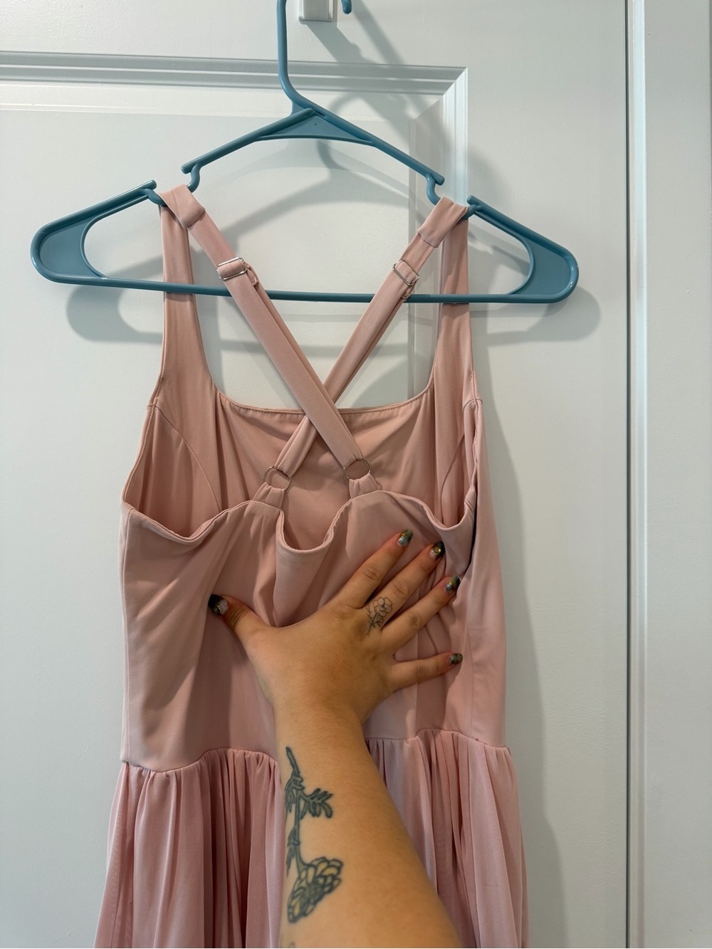 Amazon Pink Tiered Mini Dress - Picture 5 of 7